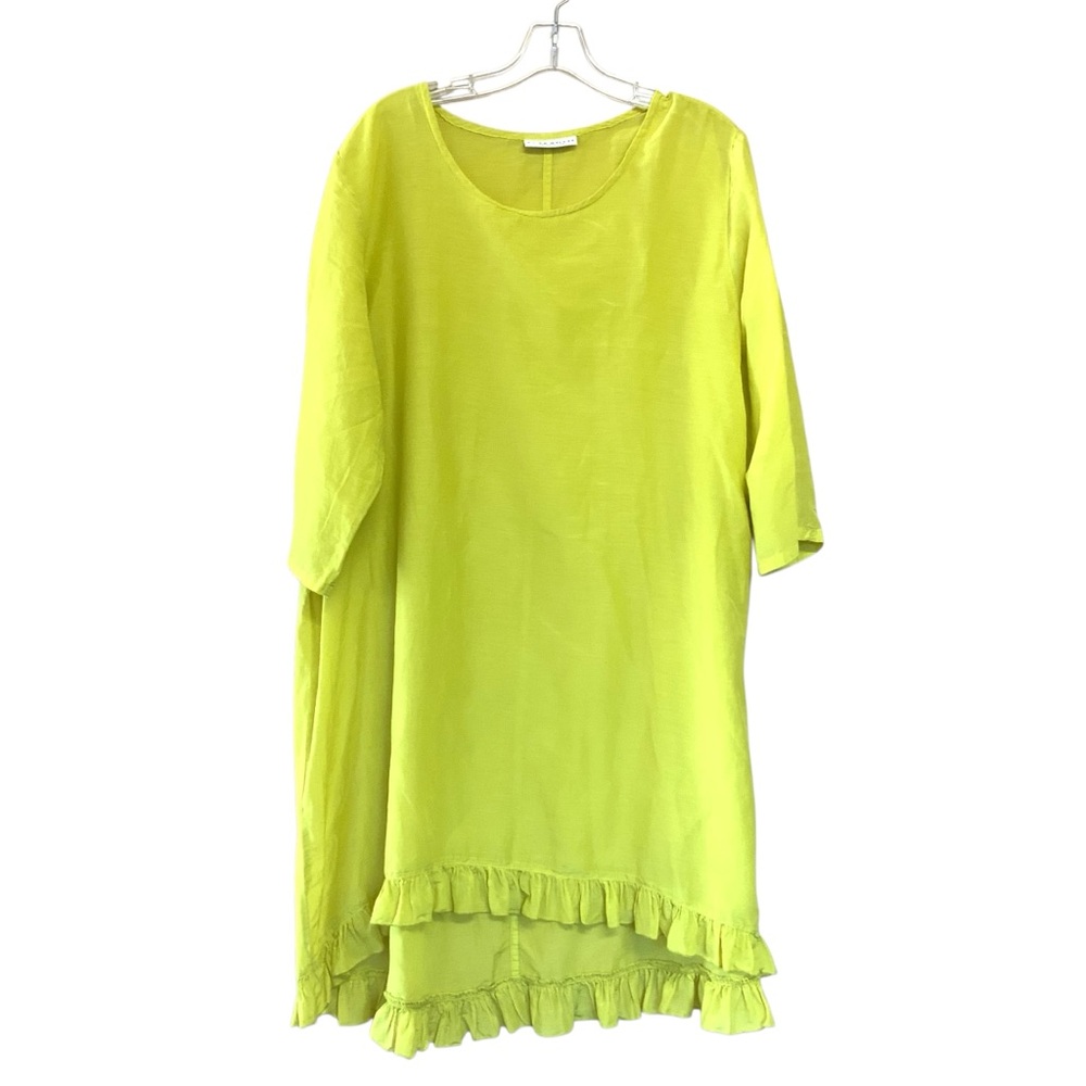 Bryn Walker Dress Silk Blend Yellow Shift Sheer